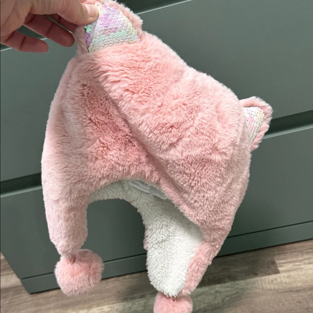 The‎ Children's Place Pink Fuzzy Kids Winter Hat